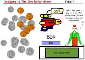 Math Money Game - The One Dollar Store